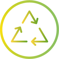 Icon, das die Verwertung von organischem Abfall darstellt